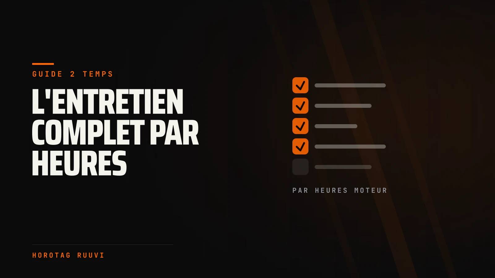Entretien moto cross 2 temps : le guide complet par heures