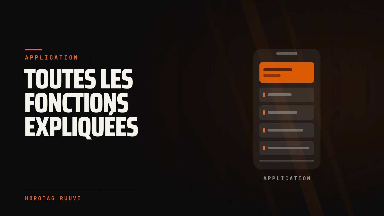 App HOROTAG : toutes les fonctionnalités expliquées